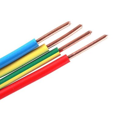 Cable d'isolation en PVC de couleur personnalisé pour câble de maison 450/750V BV/BVR 1,5 mm 2,5 mm 4 mm 6 mm
