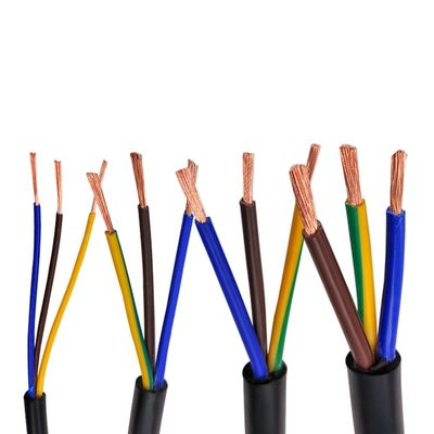 Cable RVV flexible en PVC isolé à 4 noyaux de diamètre de 4 mm et conducteur de cuivre en filets
