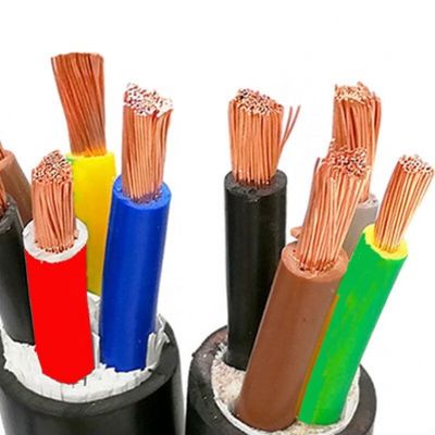 4 cœurs 1,5 mm 2,5 mm 4 mm 6 mm basse tension PVC câble d'alimentation électrique isolé et enveloppé